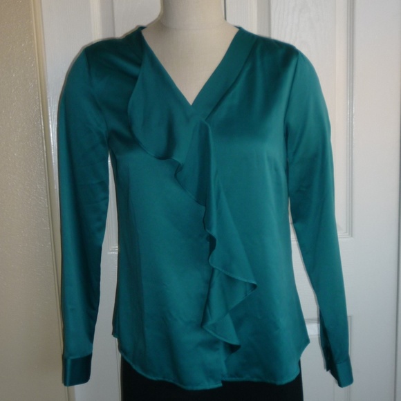 Coldwater Creek - Ruffle Front Blouse - Picture 1 of 8